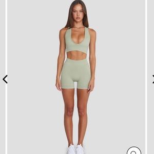 Crop Shop Boutique, CSB, seamless, small Pistachio shorts